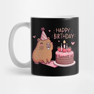 Capy Birthday Capybara Kawaii Mug